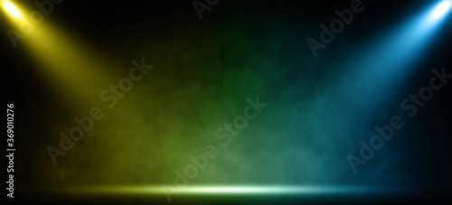 Stage light with colored spotlights