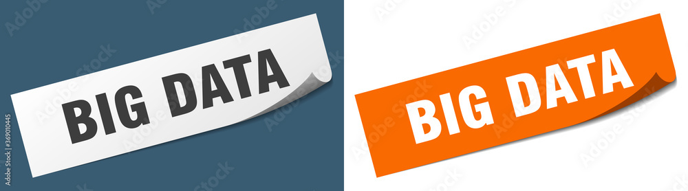 big data paper peeler sign set. big data sticker big data paper peeler sign set. big data sticker