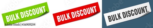 bulk discount paper peeler sign set. bulk discount sticker