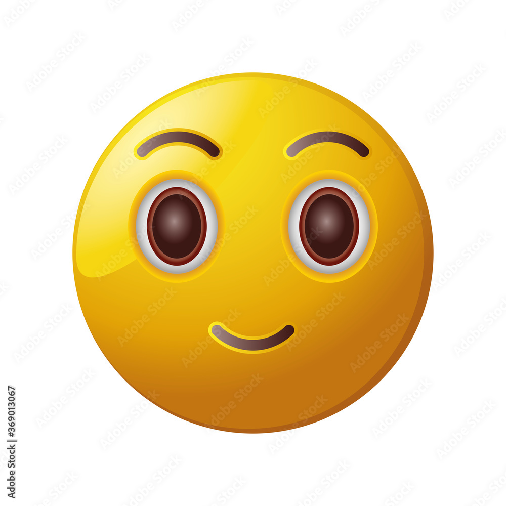 Fototapeta premium smile emoticon in white background