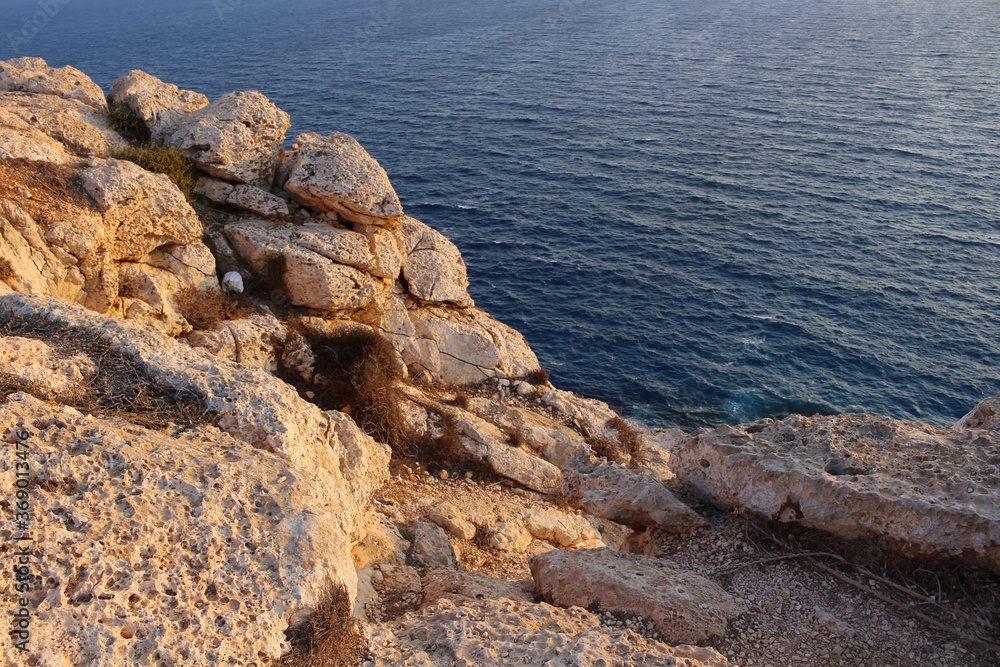 View from Cape Cavo Greco (Capo Greco) on the rocks and the sea . Cyprus. View from Cape Cavo Greco (Capo Greco) on the rocks and the sea . Cyprus.