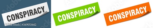 conspiracy paper peeler sign set. conspiracy sticker
