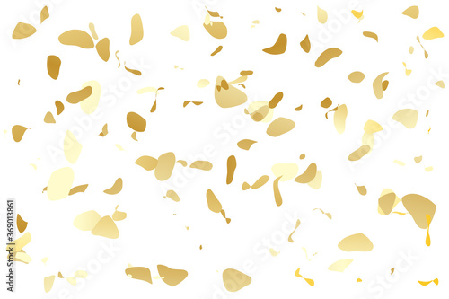 Many Falling Luxury Golden Confetti.  Birthday   Celebration. Vector Illustration