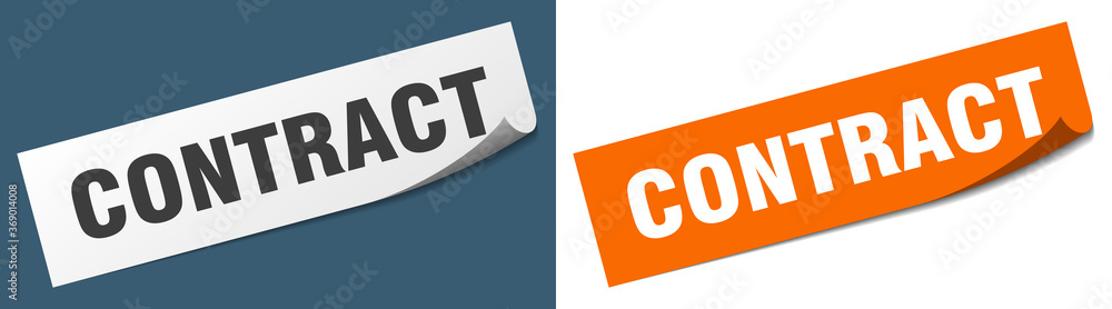 contract paper peeler sign set. contract sticker contract paper peeler sign set. contract sticker