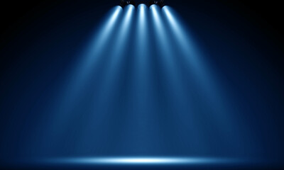 Spotlights illuminate empty stage