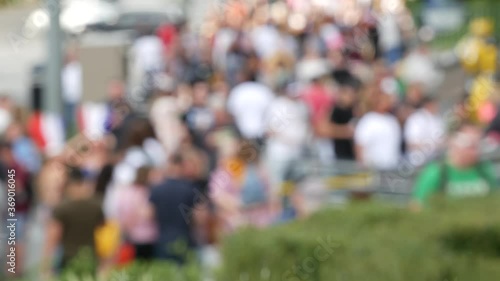 Wallpaper Mural Defocused crowd of people, road intersection crosswalk on The Strip of Las Vegas, USA. Anonymous blurred pedestrians on walkway in crowded urban downtown. Unrecognizable american citizens in sin city. Torontodigital.ca