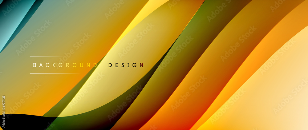 Fluid gradient waves with shadow lines and glowing light effect, modern flowing motion abstract background for cover, placards, poster, banner or flyer Fluid gradient waves with shadow lines and glowing light effect, modern flowing motion abstract background for cover, placards, poster, banner or flyer