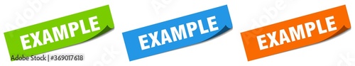 example paper peeler sign set. example sticker