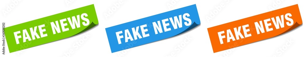 fake news paper peeler sign set. fake news sticker fake news paper peeler sign set. fake news sticker