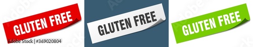 gluten free paper peeler sign set. gluten free sticker