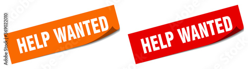 help wanted paper peeler sign set. help wanted sticker