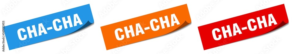 cha-cha paper peeler sign set. cha-cha sticker cha-cha paper peeler sign set. cha-cha sticker