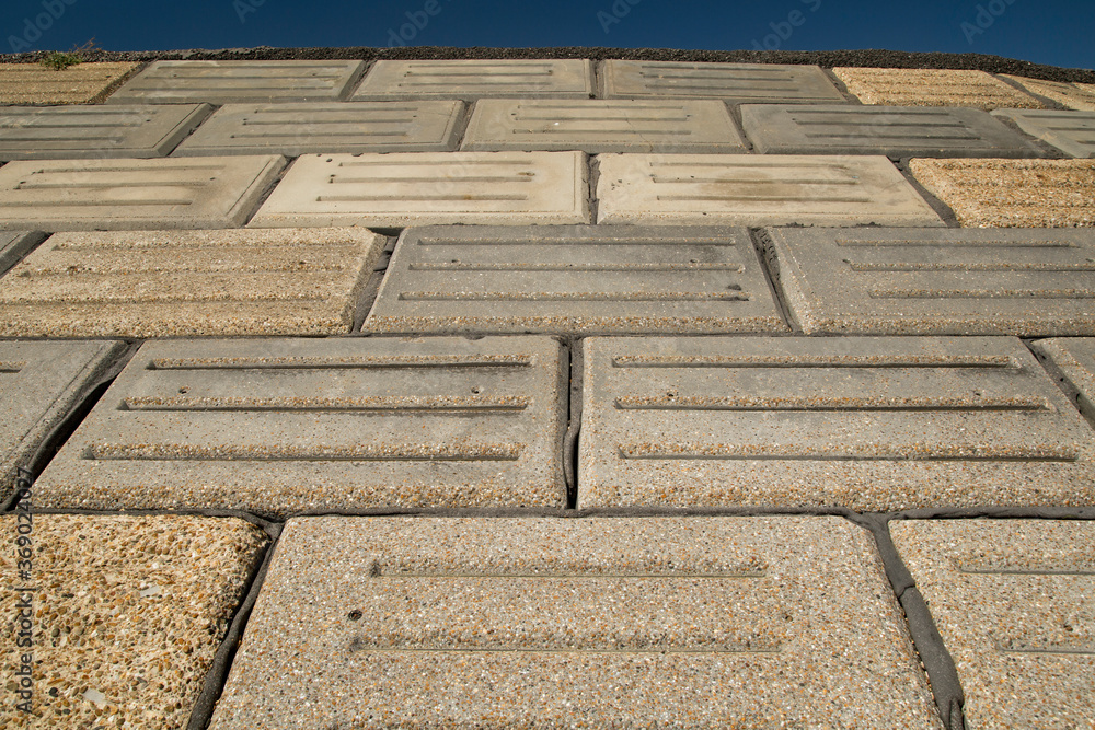 Concrete panels shot close up 