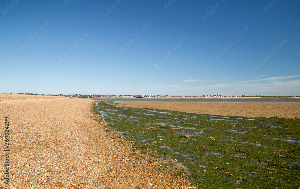 Beach landscape at Mersea Island, Essex, England