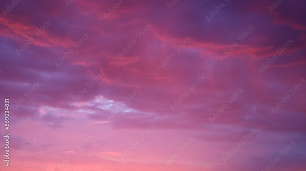 tajemnicze fioletowe niebo - obrazy, fototapety, plakaty 