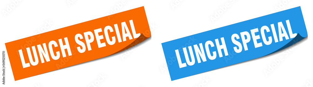 lunch special paper peeler sign set. lunch special sticker lunch special paper peeler sign set. lunch special sticker