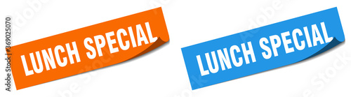 lunch special paper peeler sign set. lunch special sticker