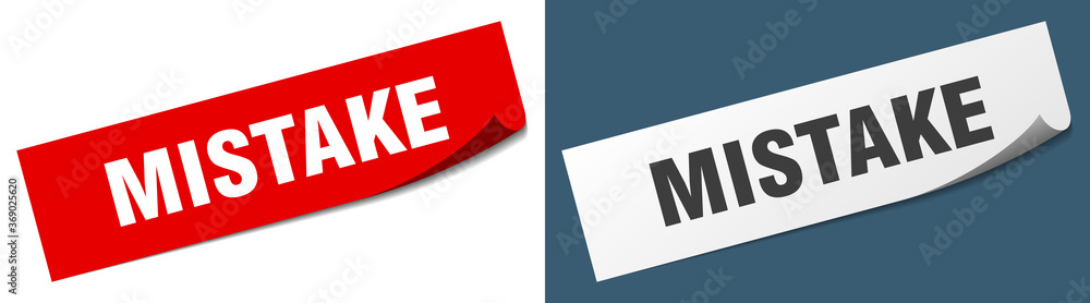 mistake paper peeler sign set. mistake sticker mistake paper peeler sign set. mistake sticker