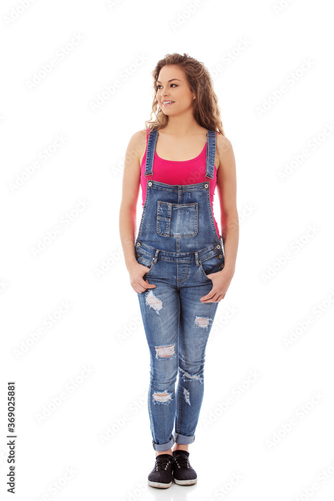 The portrait of young beautiful woman on white background. The portrait of young beautiful woman on white background.
