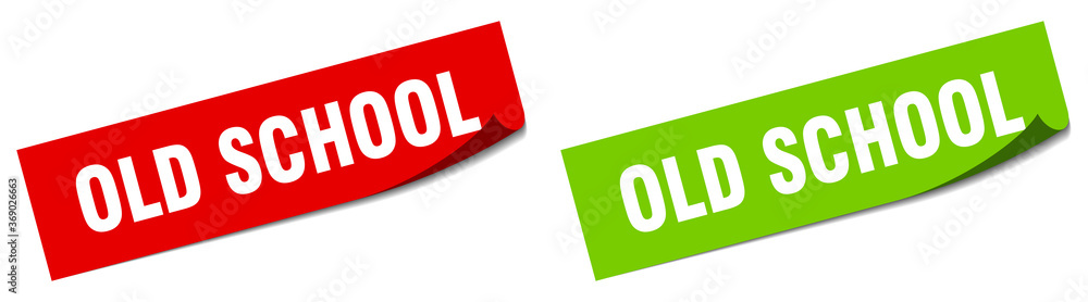 old school paper peeler sign set. old school sticker old school paper peeler sign set. old school sticker