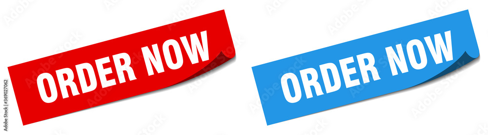 order now paper peeler sign set. order now sticker order now paper peeler sign set. order now sticker
