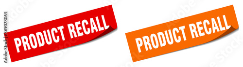 product recall paper peeler sign set. product recall sticker