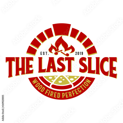 Pizza Logo, Creative Firewood Oven and Wood fired Concept Logo Design Template
