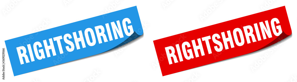 rightshoring paper peeler sign set. rightshoring sticker rightshoring paper peeler sign set. rightshoring sticker