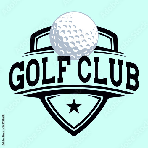 Golf Club Logo design, vintage retro golf badge label design