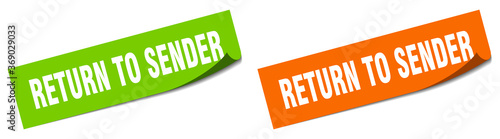 return to sender paper peeler sign set. return to sender sticker