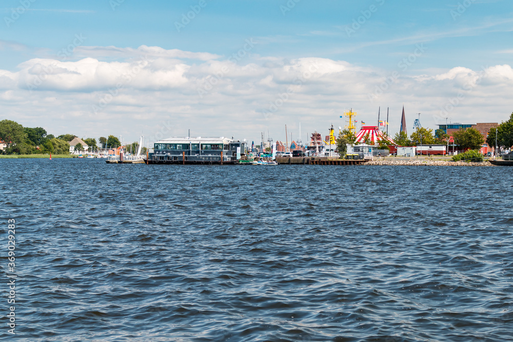 Rostock Stadthafen from across the harbor