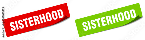 sisterhood paper peeler sign set. sisterhood sticker