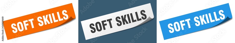 soft skills paper peeler sign set. soft skills sticker soft skills paper peeler sign set. soft skills sticker