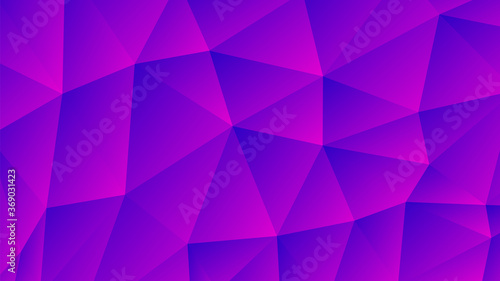 Polygonal geometric background. Low poly triangles mosaic. Abstract crystals backdrop. Vector template triangle pattern for web  presentations and prints.