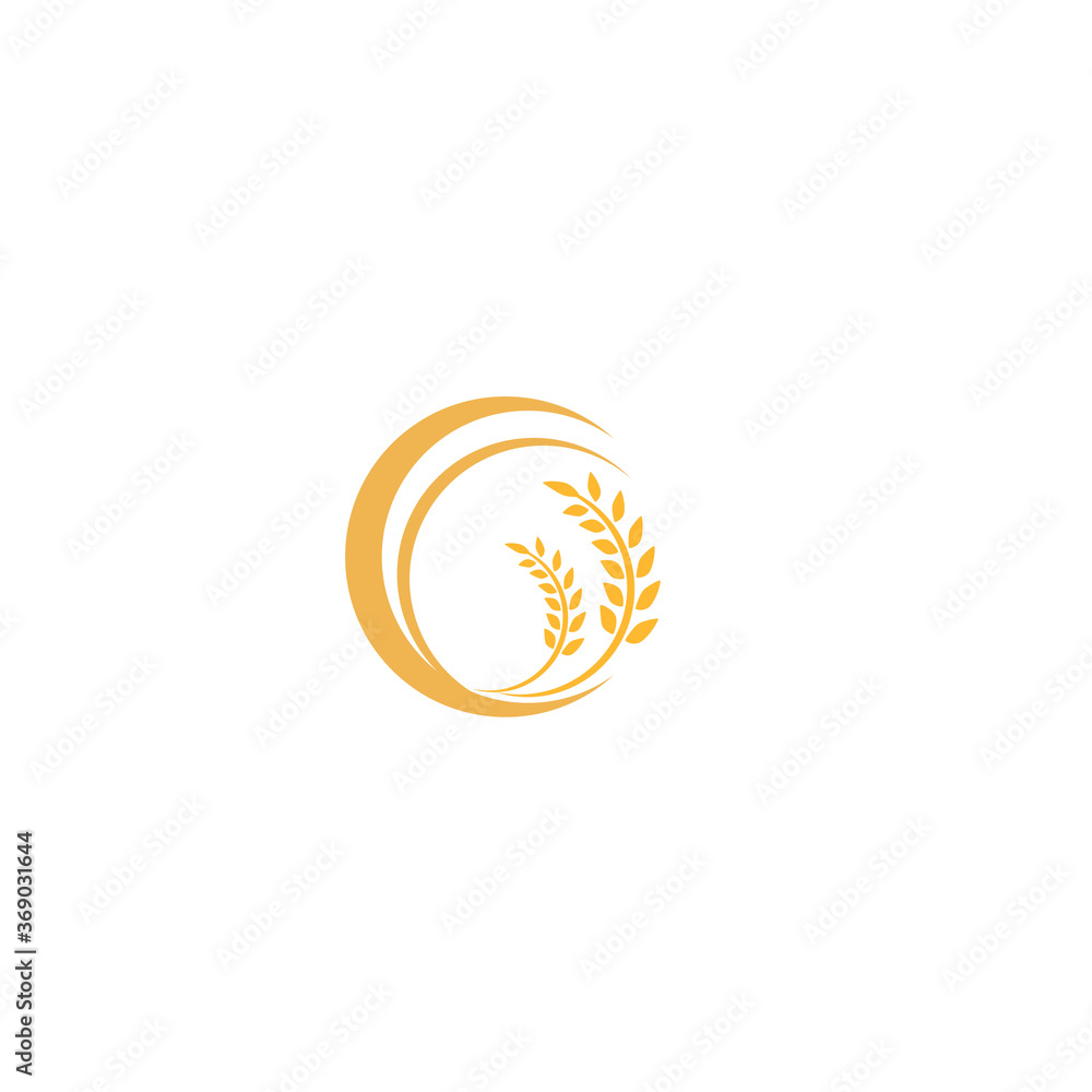 Fototapeta premium Wheat Logo Template vector symbol