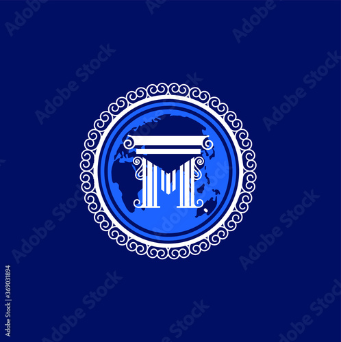 Blue M pillar logo