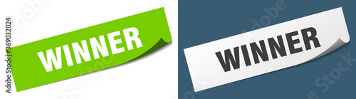 winner paper peeler sign set. winner sticker