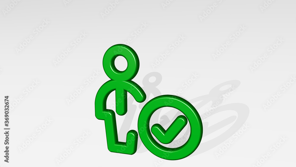 single man actions check from a perspective with the shadow. A thick sculpture made of metallic materials of 3D rendering. illustration and background single man actions check from a perspective with the shadow. A thick sculpture made of metallic materials of 3D rendering. illustration and background