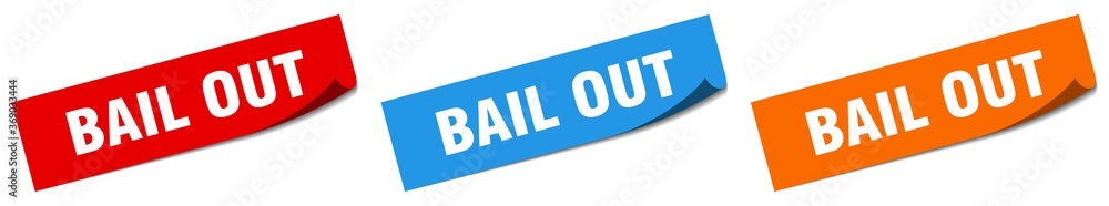 bail out paper peeler sign set. bail out sticker bail out paper peeler sign set. bail out sticker
