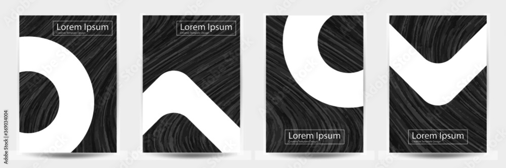 Set of abstract curved wave design Brochure, Flyer, Poster, leaflet, Annual report, Book cover, Graphic Design Layout template, A4 size