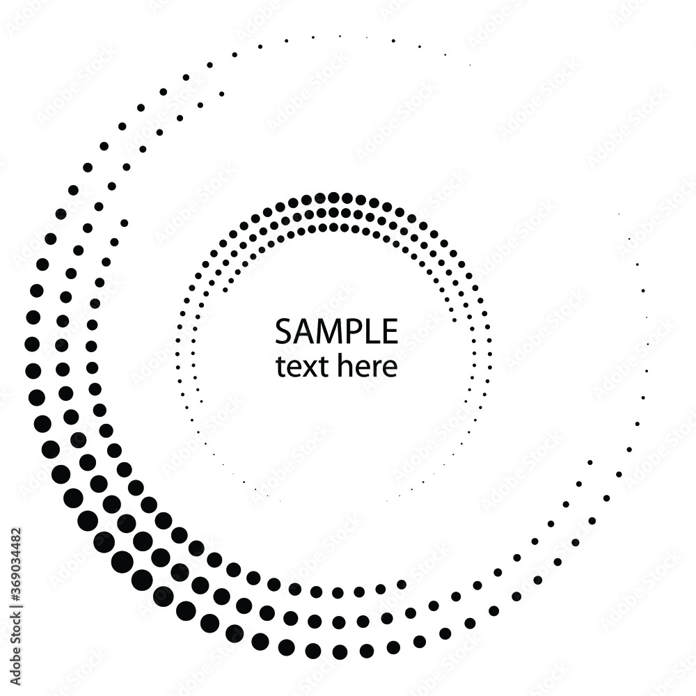 Halftone dots in circle form. round logo . vector dotted frame . design element Halftone dots in circle form. round logo . vector dotted frame . design element