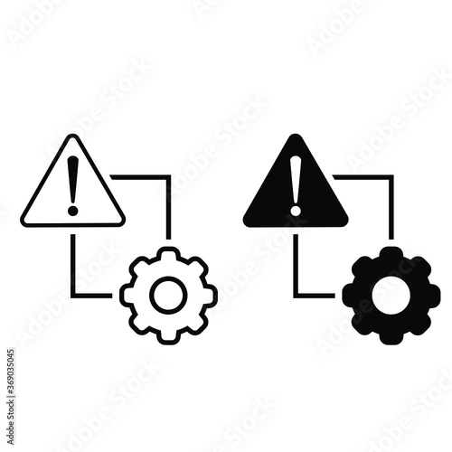 Error report icon vector set. fail illustration sign collection. bug symbol.