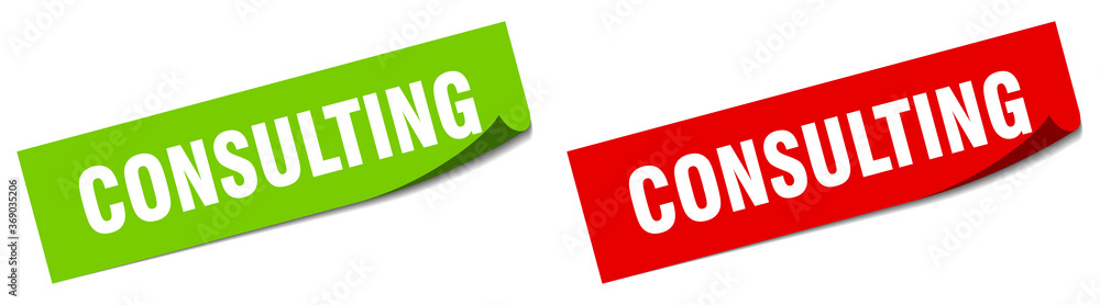 consulting paper peeler sign set. consulting sticker consulting paper peeler sign set. consulting sticker