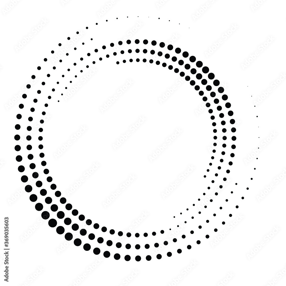 Halftone dots in circle form. round logo . vector dotted frame . design element Halftone dots in circle form. round logo . vector dotted frame . design element