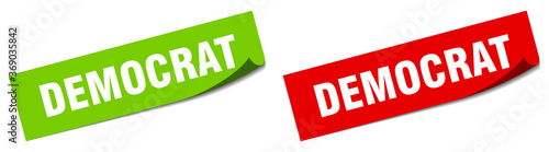 democrat paper peeler sign set. democrat sticker
