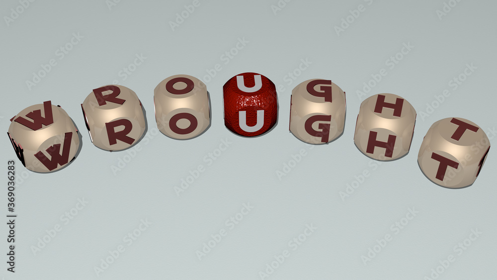 combination of wrought built by cubic letters from the top perspective, excellent for the concept presentation. iron and background combination of wrought built by cubic letters from the top perspective, excellent for the concept presentation. iron and background