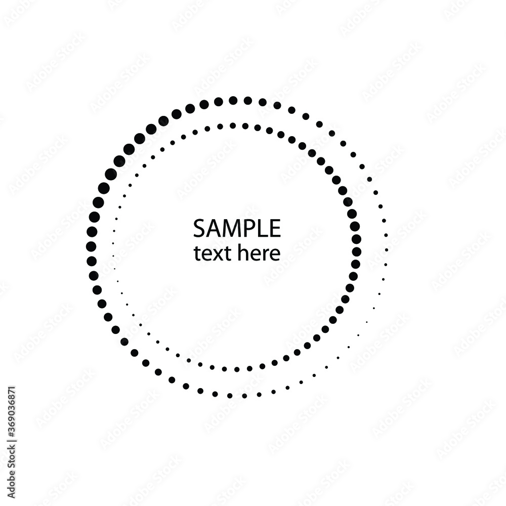 Halftone dots in circle form. round logo . vector dotted frame . design element Halftone dots in circle form. round logo . vector dotted frame . design element