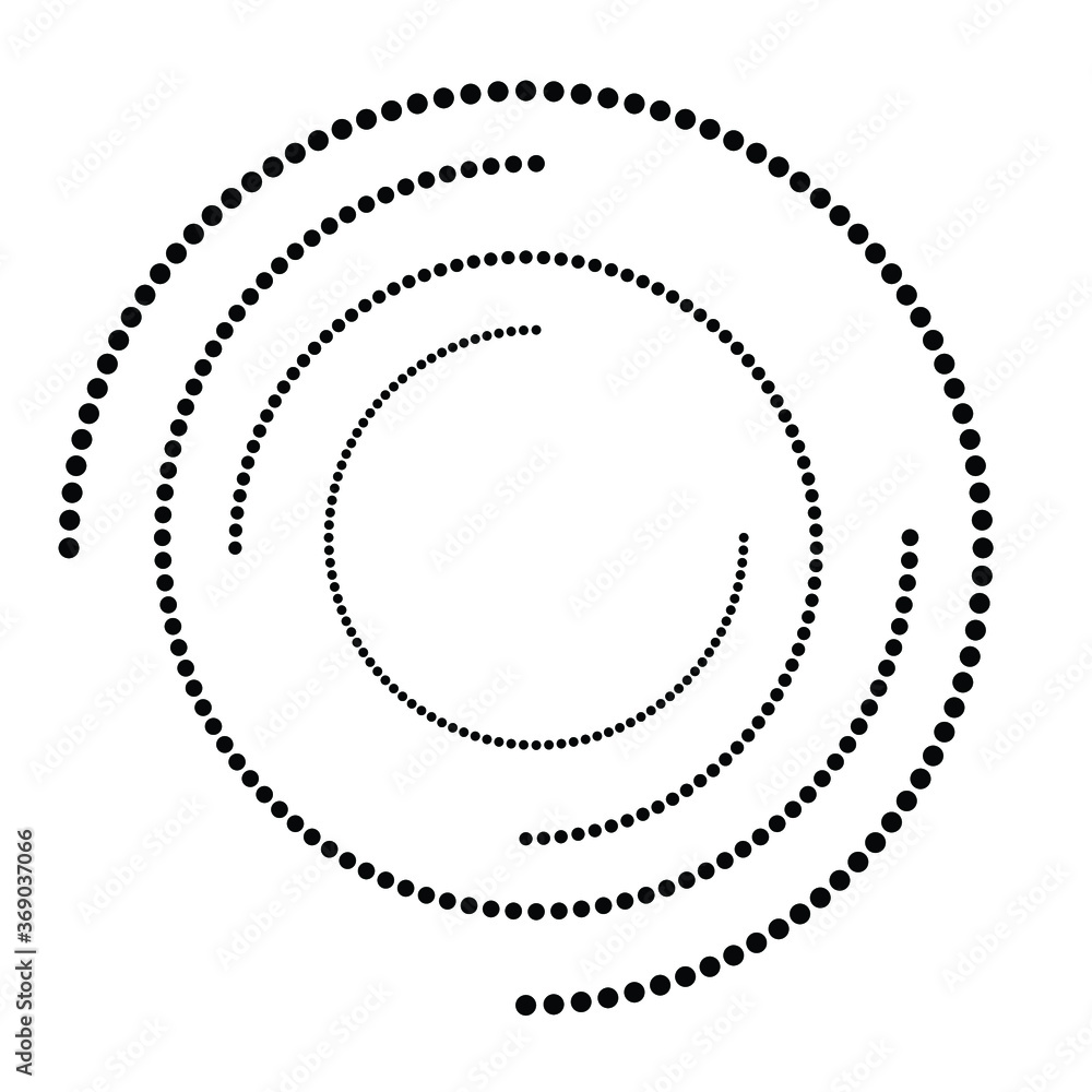 Halftone dots in circle form. round logo . vector dotted frame . design element