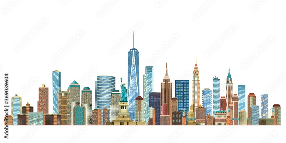 Fotografie New York detailed skyline