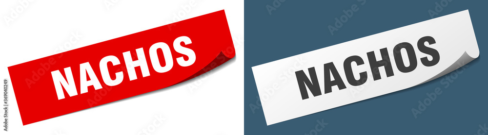 nachos paper peeler sign set. nachos sticker nachos paper peeler sign set. nachos sticker